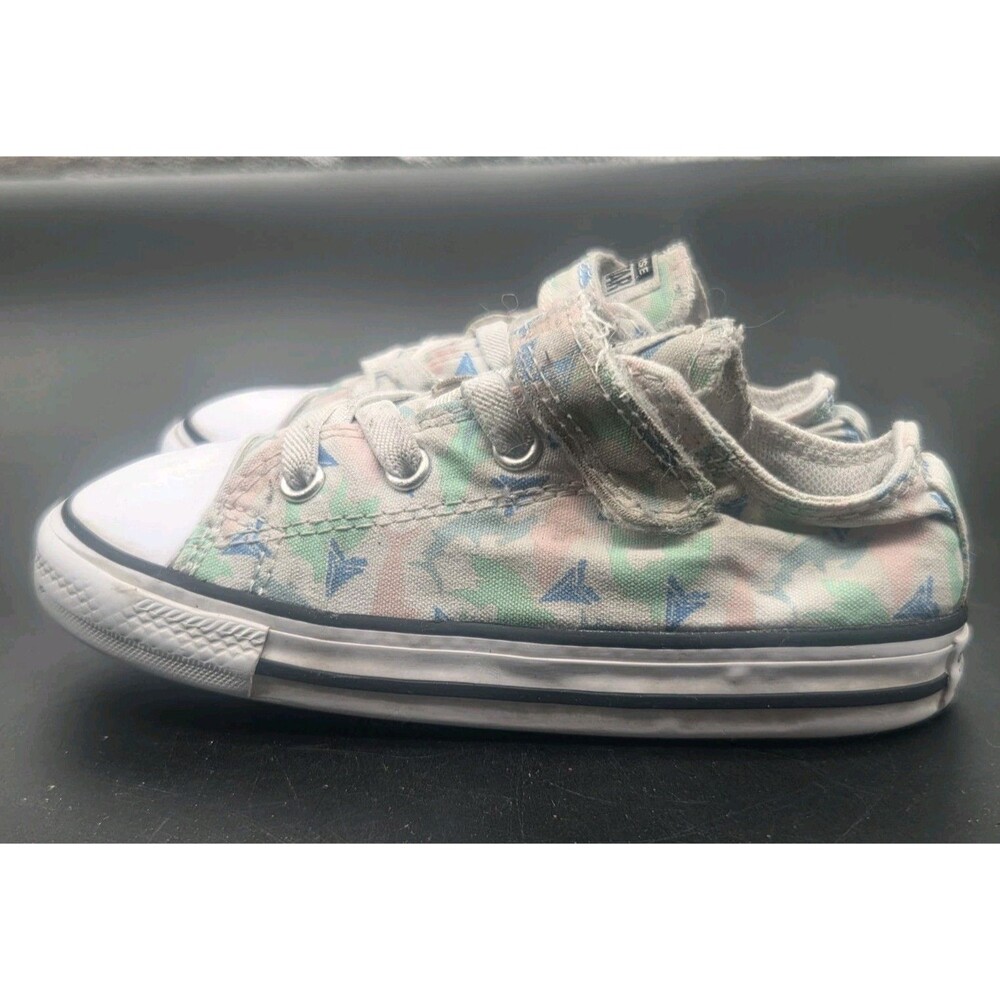 Converse Chuck Taylor All Star Sharks Oxford Low Size 9 Toddler Hook Loop Strap